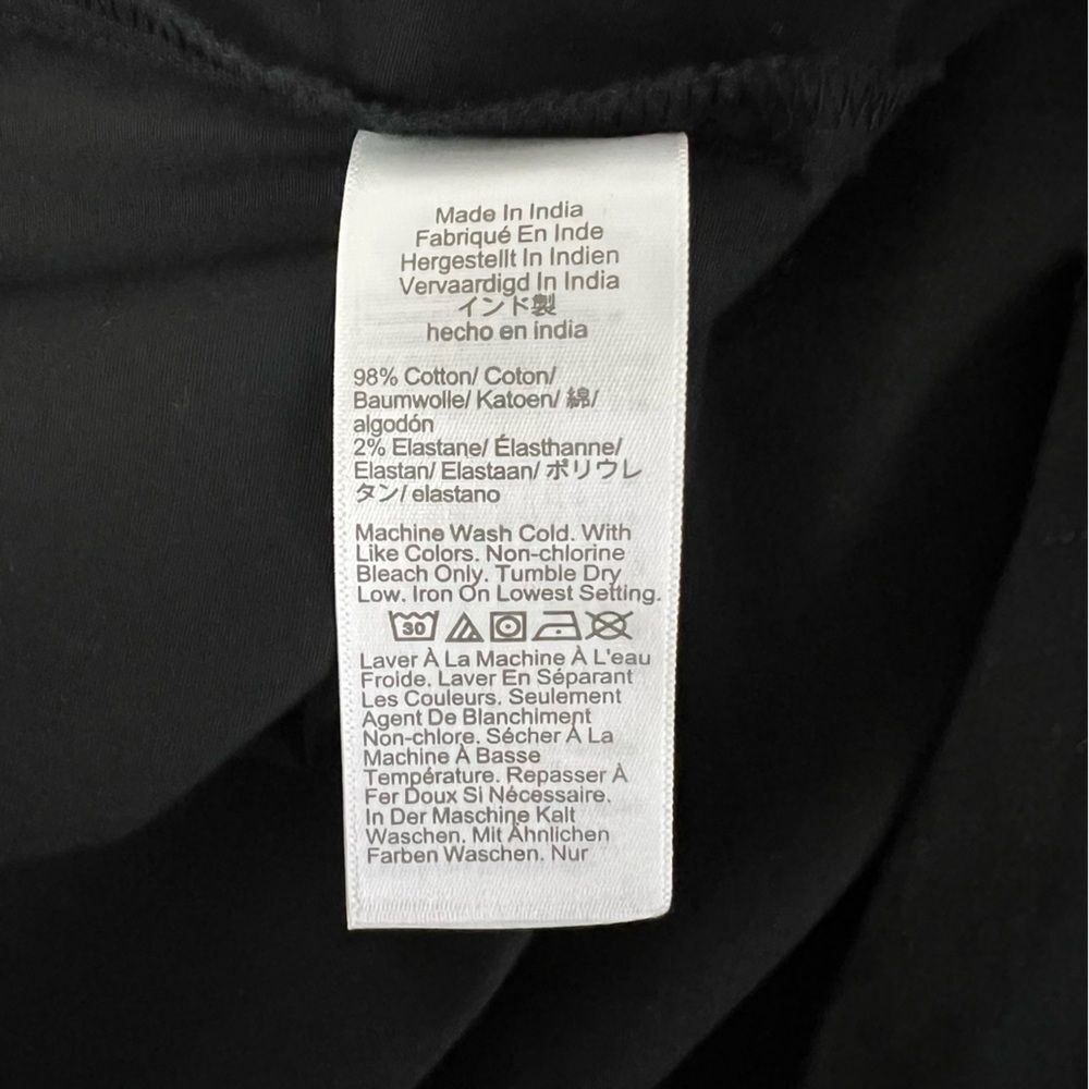 J. Crew Factory Black Sleeveless Placket Blouse NWT Size 6 Pleated Button Front - Picture 9 of 10